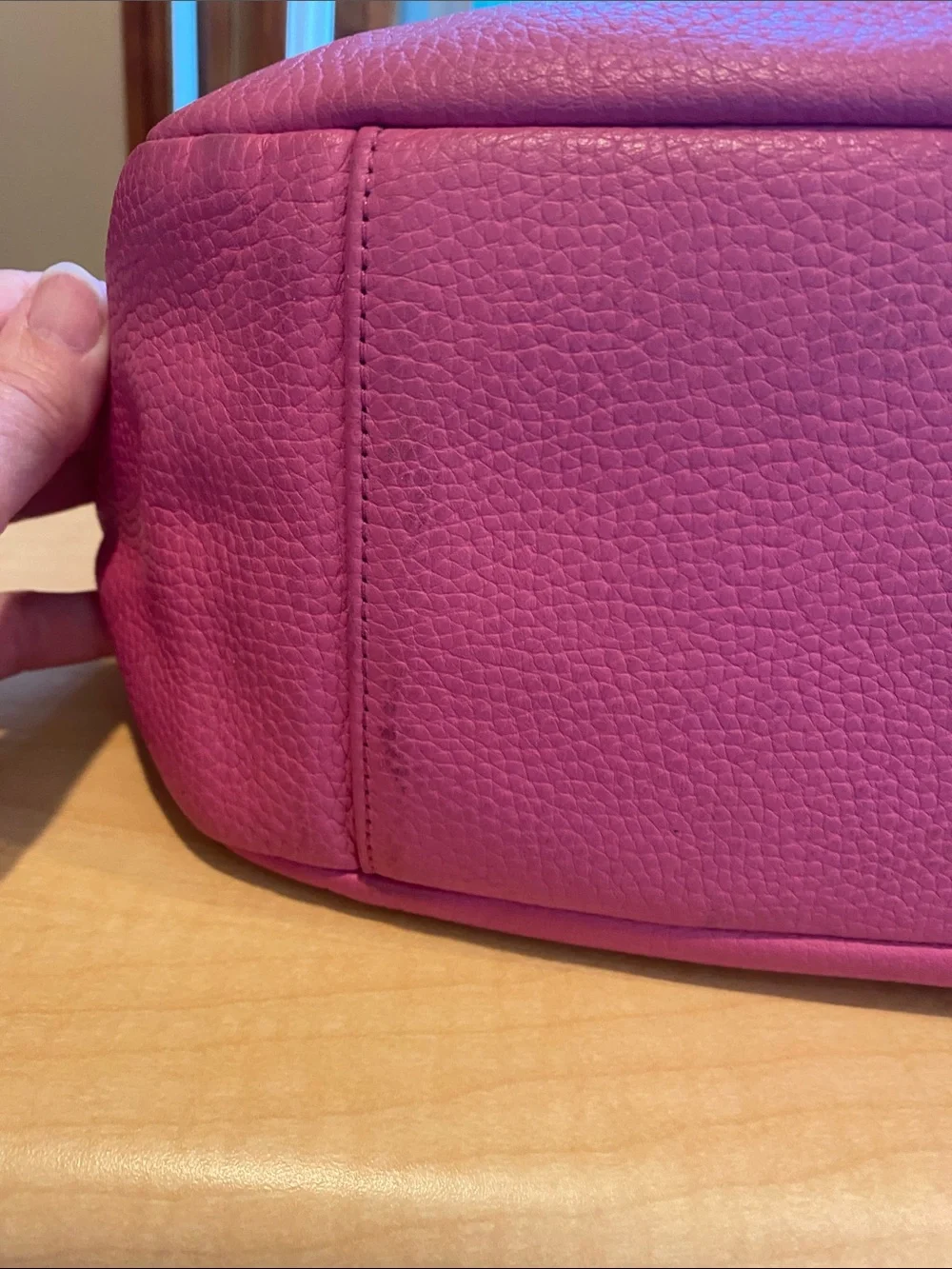 THE GAP Women's Pink Leather Tote Handbag